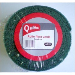Estropajo fibra verde Qalita  rollo 6 m