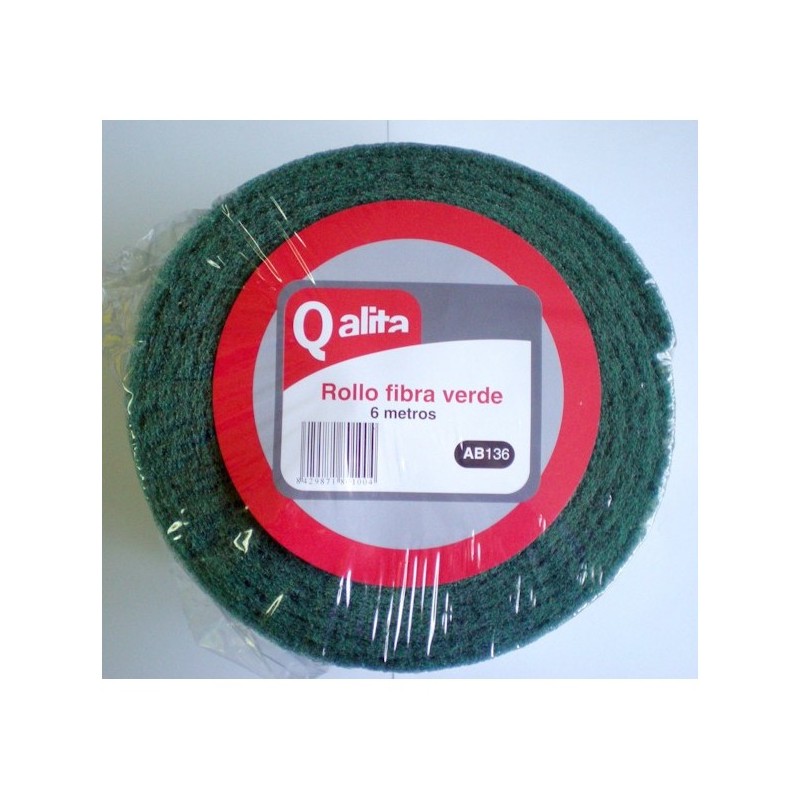Estropajo fibra verde Qalita  rollo 6 m