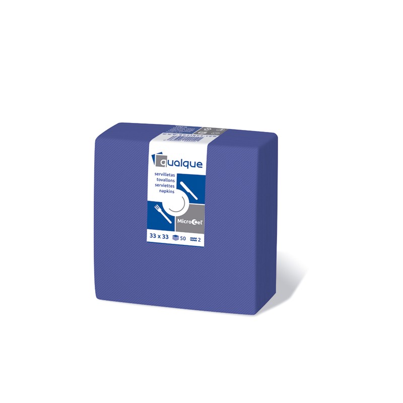 Serv. 40 x 40  Micropunto 2 capas  celulosa azul (50 und)(36)