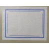 Mantel 42 x 30 cms. Blanco. Con Orla azul (2000 und)