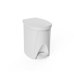 Papelera pedal 7 lts Blanca