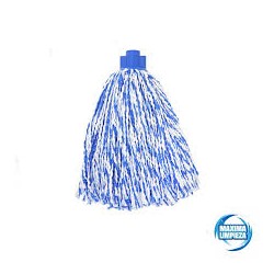 Recambio Fregona hilo microfibra (180 grs) azul-blanco