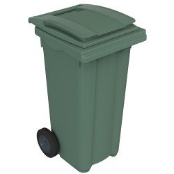 Contenedor plástico c/ruedas 120 L (Sin Pedal)