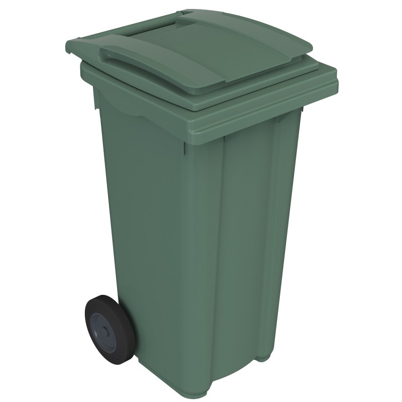 Contenedor plástico c/ruedas 120 L (Sin Pedal)