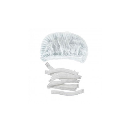 Gorro pelo redondo PP blanco plegado acordeón (100 und)(20)
