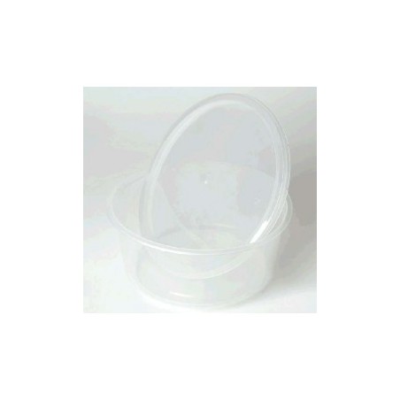Tarrina PP microondas redonda transparente 3000 cc + tapa (30 und)(3)