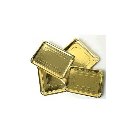 Bandeja cartón 20 x 27 cm No.7 ORO (100 und)