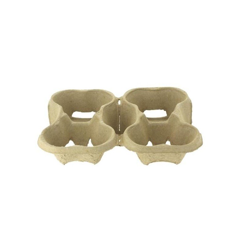 Portavasos divisible  2/4 und Fibra de papel. Para vasos 4, 7 y 8 onzas (50 uds)(6)