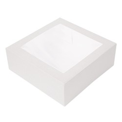 Caja Tarta 18x18x7.5 cm (25 und) Blanca c/ventana (8)