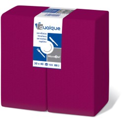 Serv. 30 x 40 cm. Micropunto 1/6 Americana, 2 Capa Celulosa Burdeos (100 und)(24)