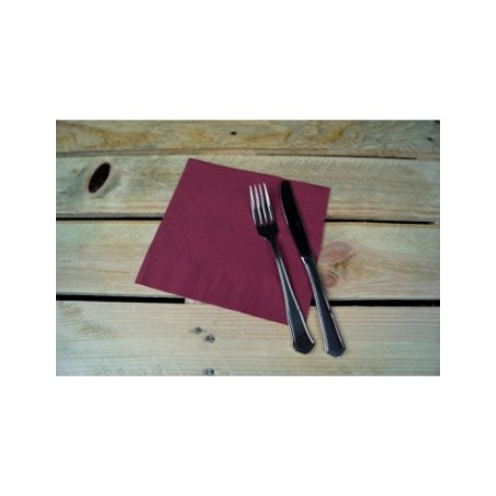 Serv. 40 x 40 2 Capas Celulosa Burdeos (100 und)(24)