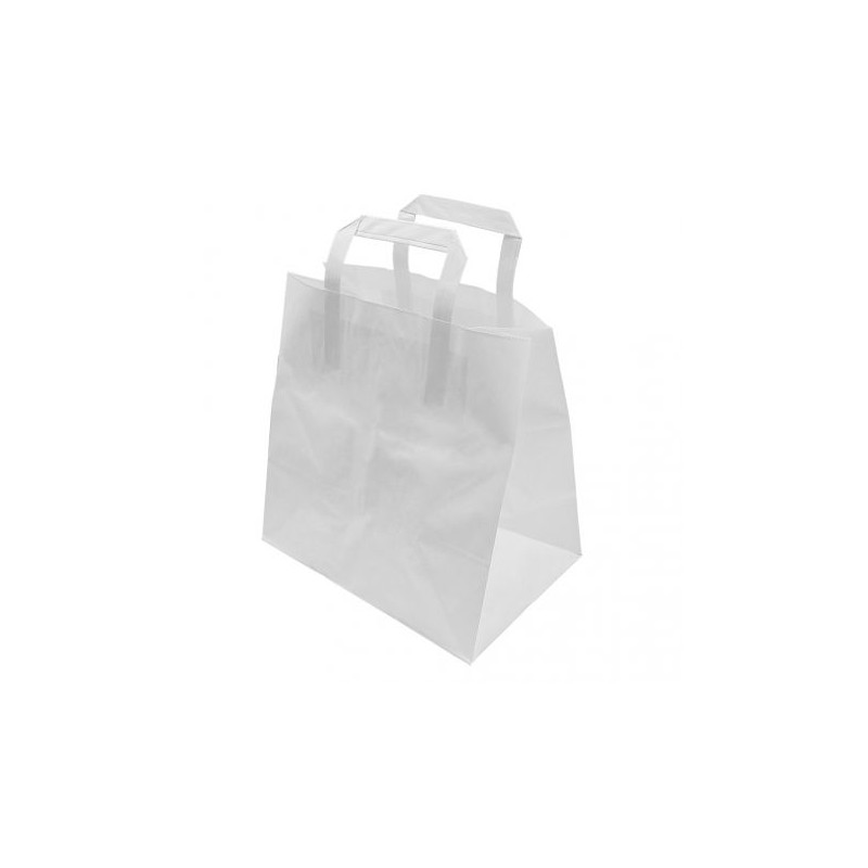 Bolsa Papel Blanca C/asa plana 26 x 18 x 25.8 (50 uds)(5)