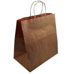 Bolsa Papel Kraft C/asa rizada  27x13x32 (50 und)(5)
