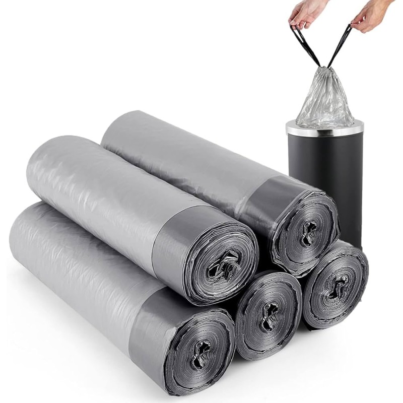 Bolsa basura Reciclada Autocierre Gris  55 x 58  G75 (15 und)