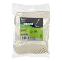 Tenedor Reutilizable PS Crema(100 und)(20)