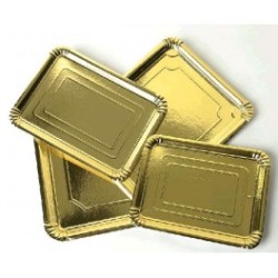 Bandeja cartón 22 x 28 cn No. 9 ORO (100 uds)