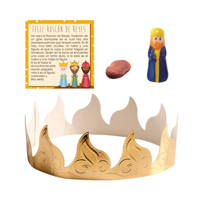 Kit Roscón (reyes, habas, corona y tarjetas) (100 uds)