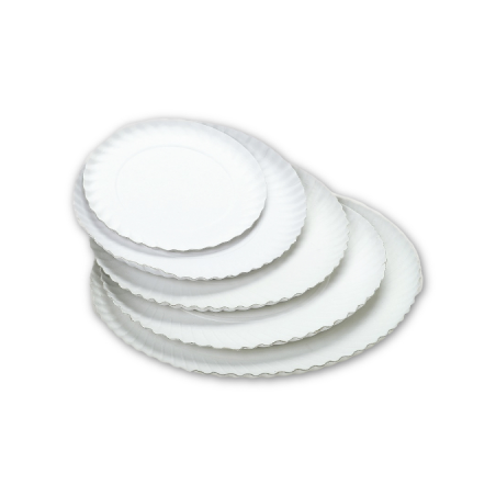 Plato cartón estriado 21 cm (100 und)