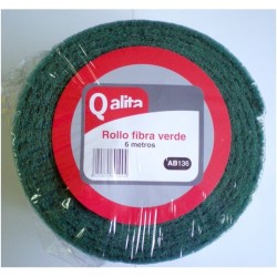 Estropajo fibra verde Qalita  rollo 6 m