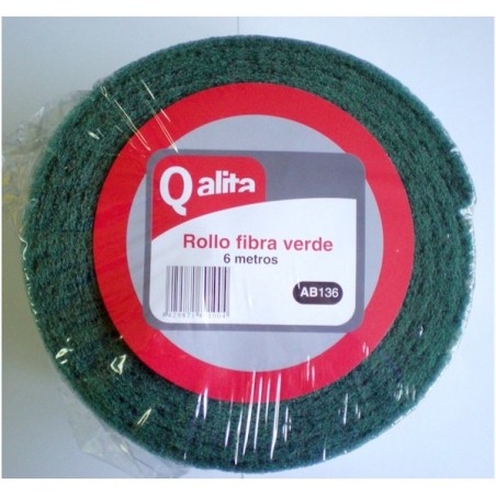 Estropajo fibra verde Qalita  rollo 6 m