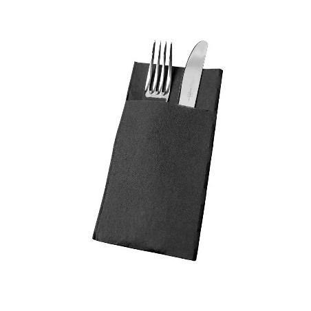 Serv. 30 x 40 cm. Kanguro Negra micropunto (50 uds)(24)