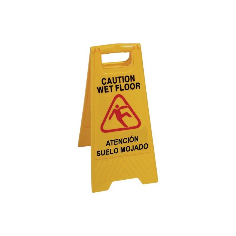 Panel señalizador de piso mojado