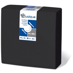 Serv. 40 x 40  Micropunto 2 capas  celulosa negra (50 und)(42)