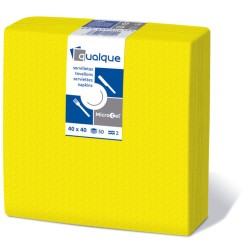 Serv. 40 x 40  Micropunto 2 capas  celulosa Amarilla (50 und)(36)