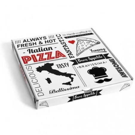 Caja de pizza 26 x 26 x 3,5 Francia  (100 und)