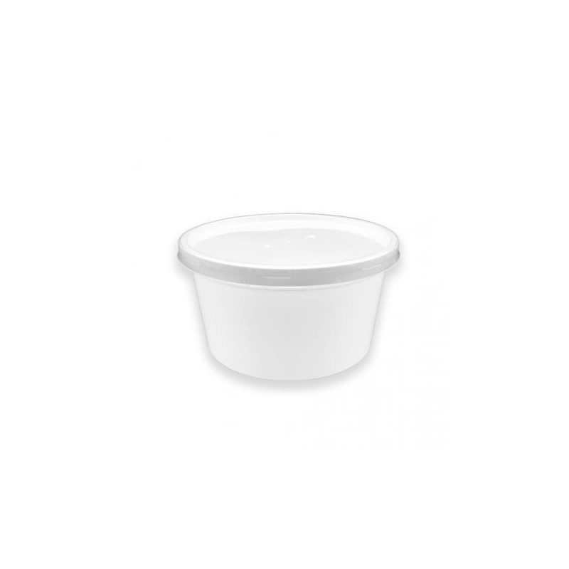 Tarrina PP microondas redonda blanca 500 cc (50 und)(12)