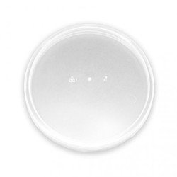 Tapa Tarrina PP microondas redonda transparente 450/1000 (Tarrina blanca) (50 und)(12)