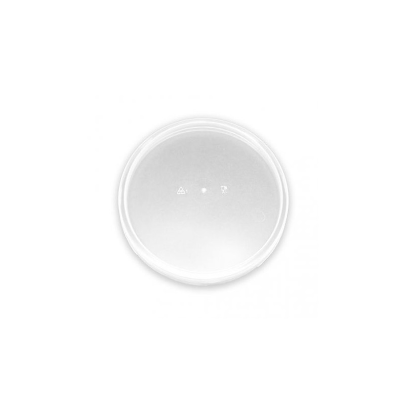 Tapa Tarrina PP microondas redonda transparente 500/1000 (Tarrina blanca) (50 und)(12)