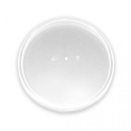 Tapa Tarrina PP microondas redonda transparente 500/1000 (Tarrina blanca) (50 und)(12)