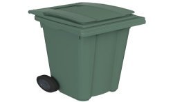 Contenedor plástico c/ruedas 120 L (Sin Pedal)