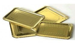 Bandeja cartón 14 x 21 cm No.4 ORO (100 und)