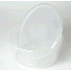 Tarrina PP microondas redonda transparente 3000 cc + tapa (30 und)(3)