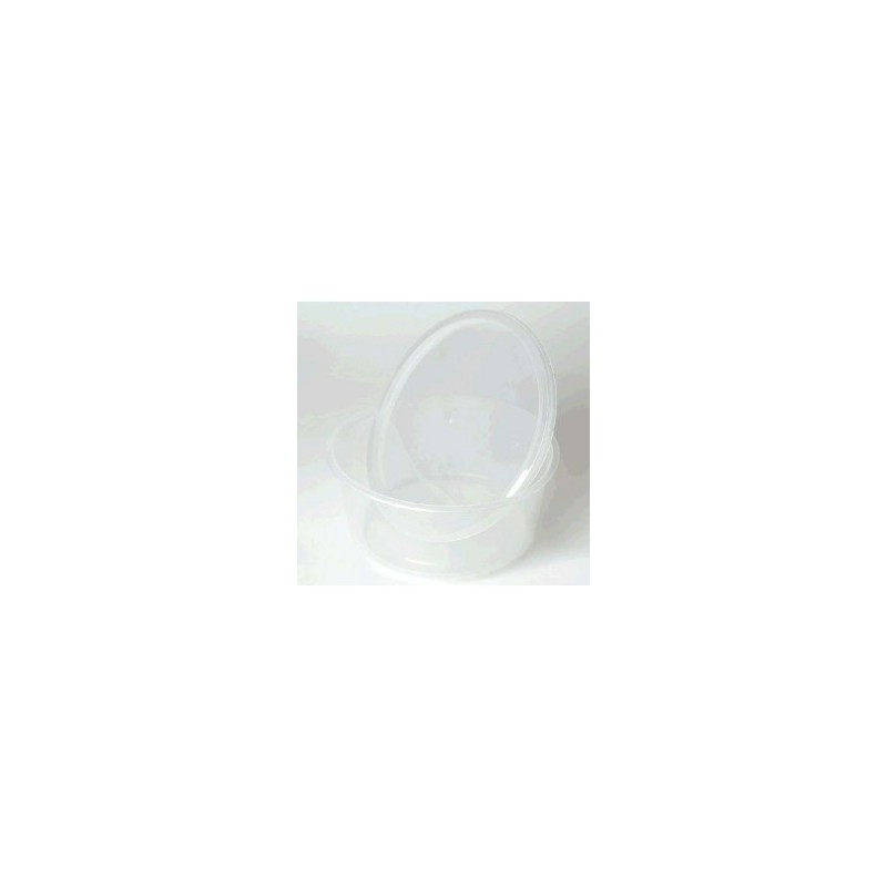 Tarrina PP microondas redonda transparente 3000 cc + tapa (40 und)(3)
