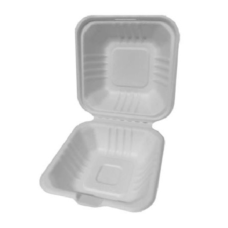 Envase portahamburguesa Grande Caña de Azúcar 150 x 150 mm (50 und)(10)