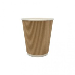 Vaso Cartón Kraft ondulado 8 onzas (25 und)(20)