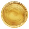 Plato cartón estriado 30 cm  ORO (100 und)