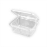 Tarrina rPET Rectangular c/tapa bisagra, transp. 500 cc 120x152x60 mm (125 und)(4)