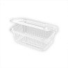 Tarrina rPET Rectangular c/tapa bisagra, transp. 1000 cc 192x130x75 mm(50 und)(8)