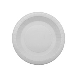 Plato Cartón Blanco Antigrasa 22 cm (50 und)(6)