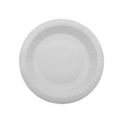 Plato Cartón Blanco Antigrasa 18 cm (50 und)(6)