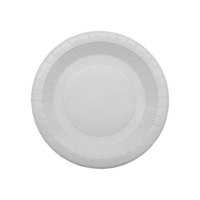 Plato Cartón Blanco Antigrasa 18 cm (50 und)(6)
