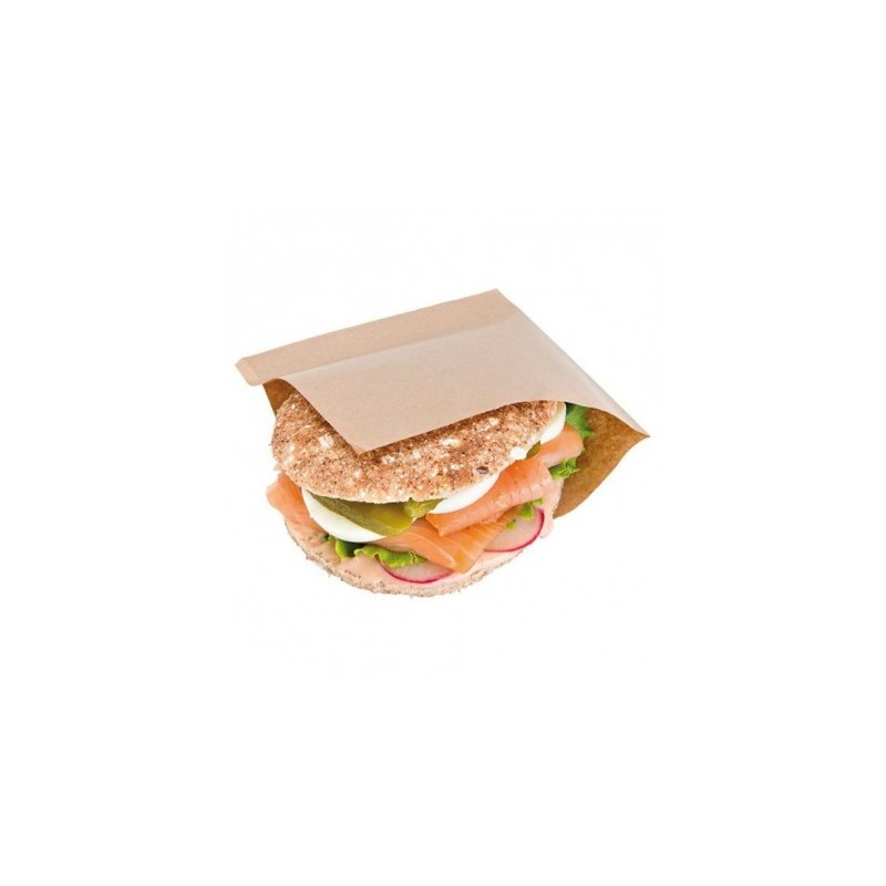 Bolsa de Kebab, hamburguesa 16 x 18 cm Kraft (250 und)(4)