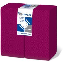 Serv. 30 x 40 cm. Micropunto 1/6 Americana, 2 Capa Celulosa Burdeos (100 und)(24)