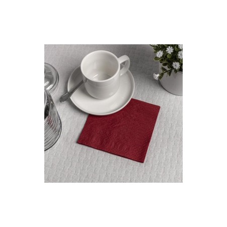Serv. 20 x 20  2 capas  celulosa  color burdeos (100 und)(60)