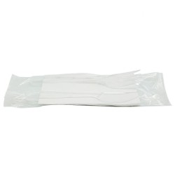 Set (cuchara, cuchillo, tenedor, servilleta) PS reutilizable blanco/crema (500)