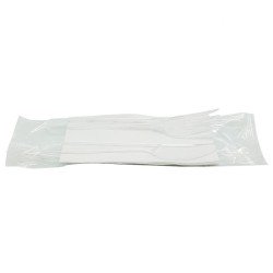 Set (cuchara, cuchillo, tenedor, servilleta) PS reutilizable blanco/crema (500)